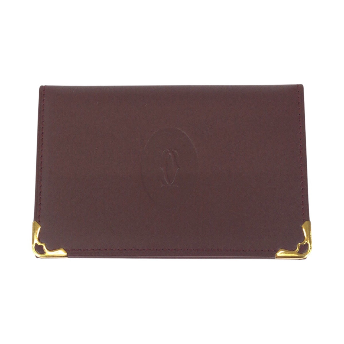 20874
CARTIER カルティエ マストライン ワインレッド ボルドー ゴールド金具 レザー カードケース 名刺入れ 男女兼用 レディース A16