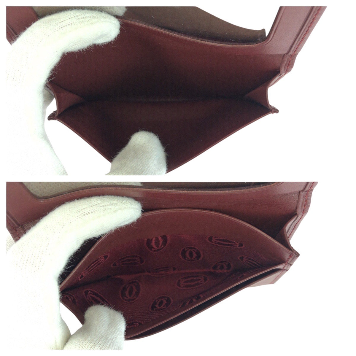 20874
CARTIER カルティエ マストライン ワインレッド ボルドー ゴールド金具 レザー カードケース 名刺入れ 男女兼用 レディース A16