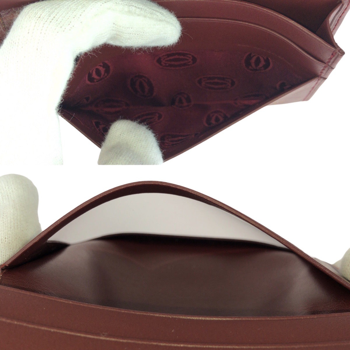 20874
CARTIER カルティエ マストライン ワインレッド ボルドー ゴールド金具 レザー カードケース 名刺入れ 男女兼用 レディース A16