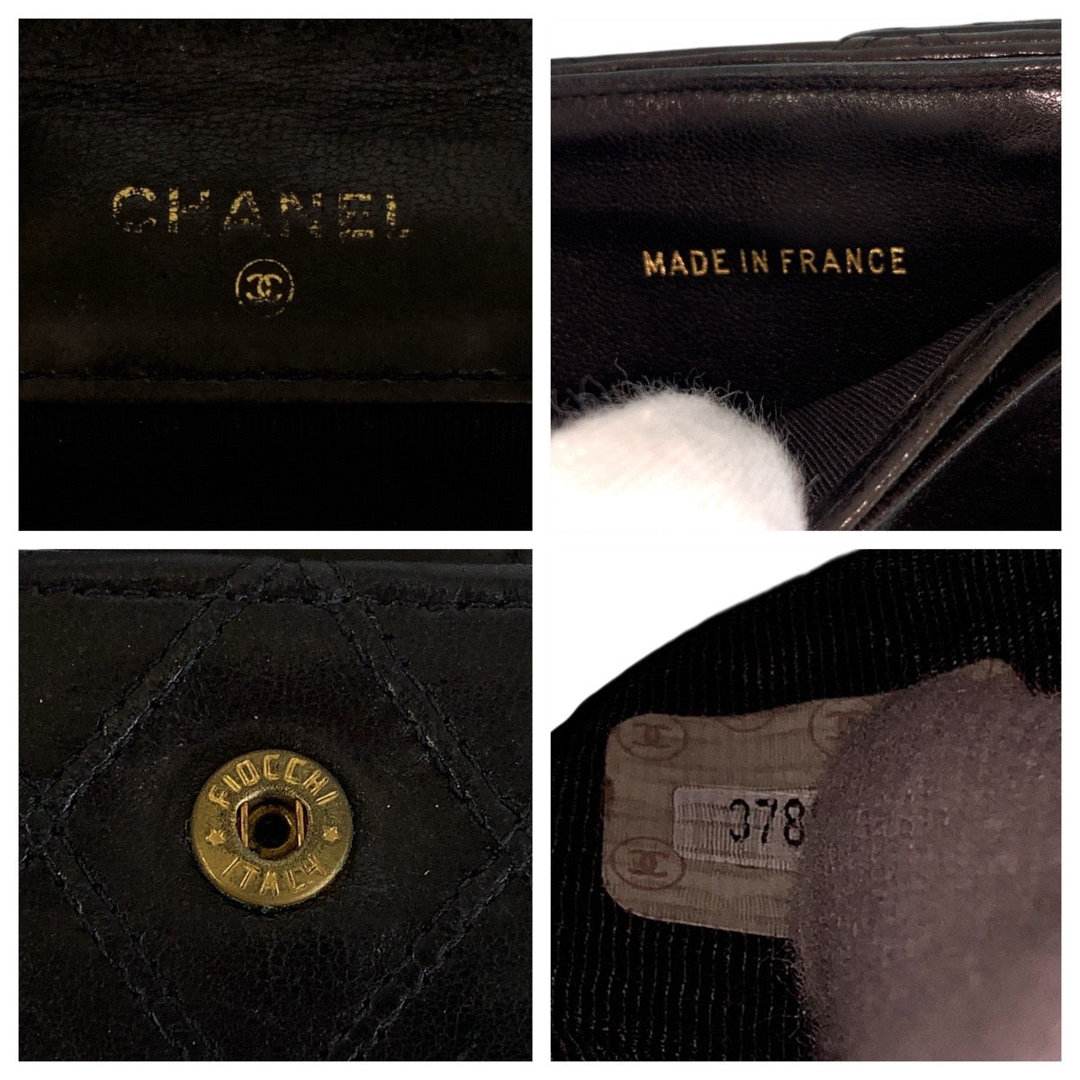 20875
CHANEL シャネル ビコローレ ココマーク ブラック 黒 ゴールド金具 ラムスキン 折財布 コンパクトウォレット レディース AB16