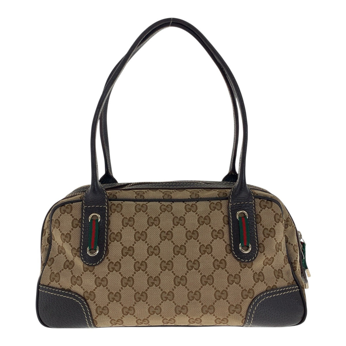 20878
GUCCI グッチ プリンシー シェリーライン ベージュ ダークブラウン ゴールド金具 GGキャンバス / レザー 161720 ハンドバッグ ミニボストンバッグ レディース AB24