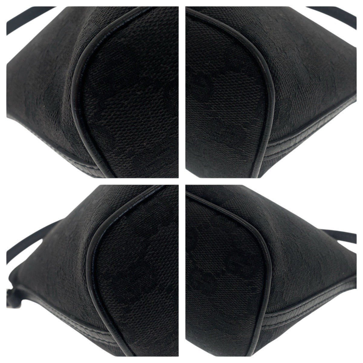 20879
GUCCI グッチ ブラック 黒 シルバー金具 GGキャンバス / レザー 07198 ハンドバッグ アクセサリーポーチ レディース A37