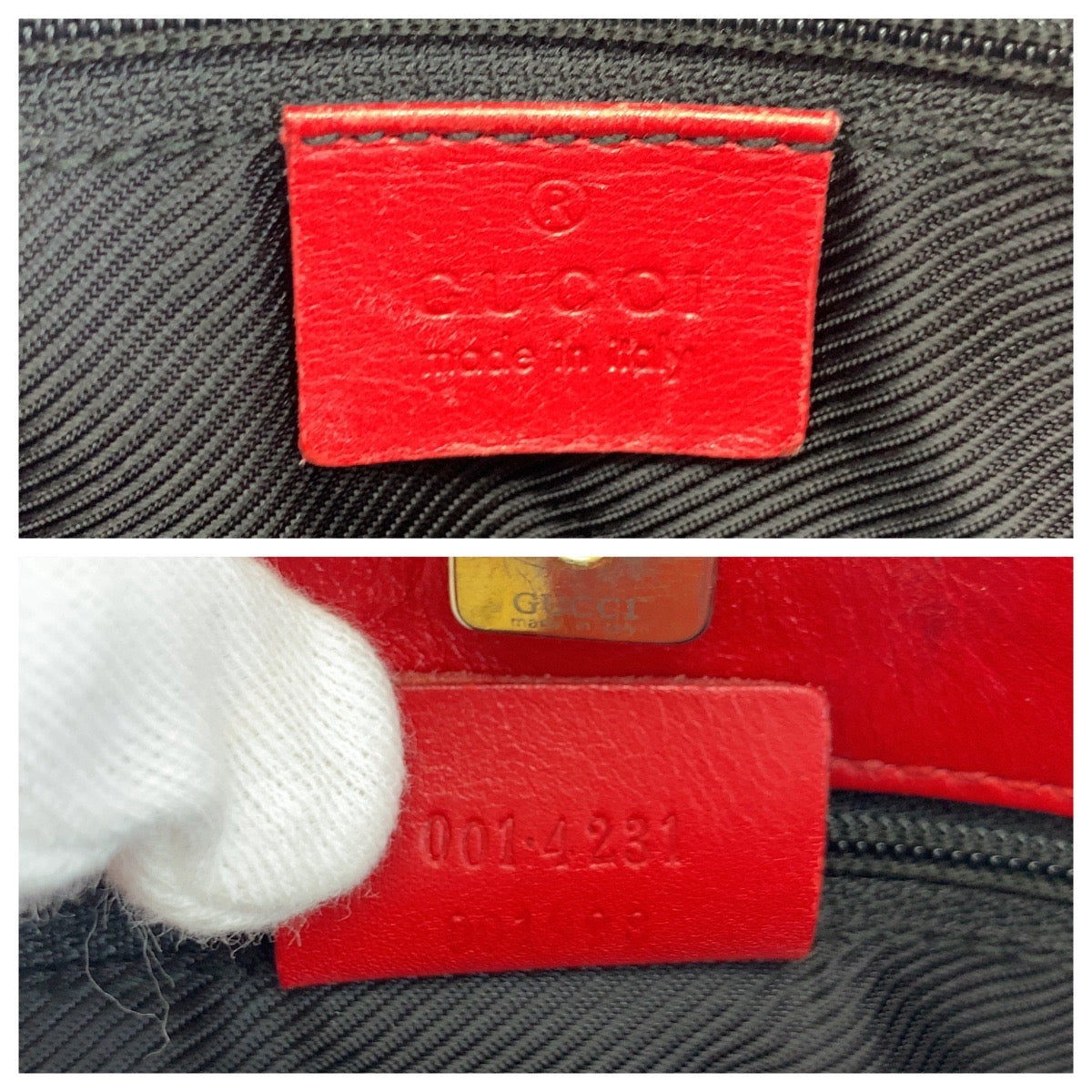 20880
GUCCI グッチ ベージュ レッド ゴールド金具 GGキャンバス / レザー 001 4231 ショルダーバッグ レディース AB35