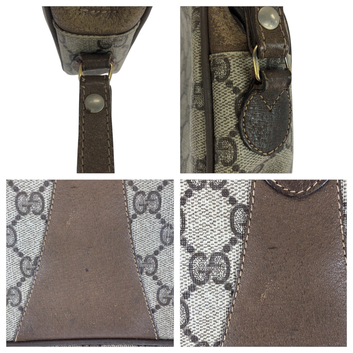 20882
GUCCI グッチ ヴィンテージ シェリーライン ベージュ ブラウン GGスプリームキャンバス 89 01 034 クラッチバッグ セカンドバッグ レディース AB16