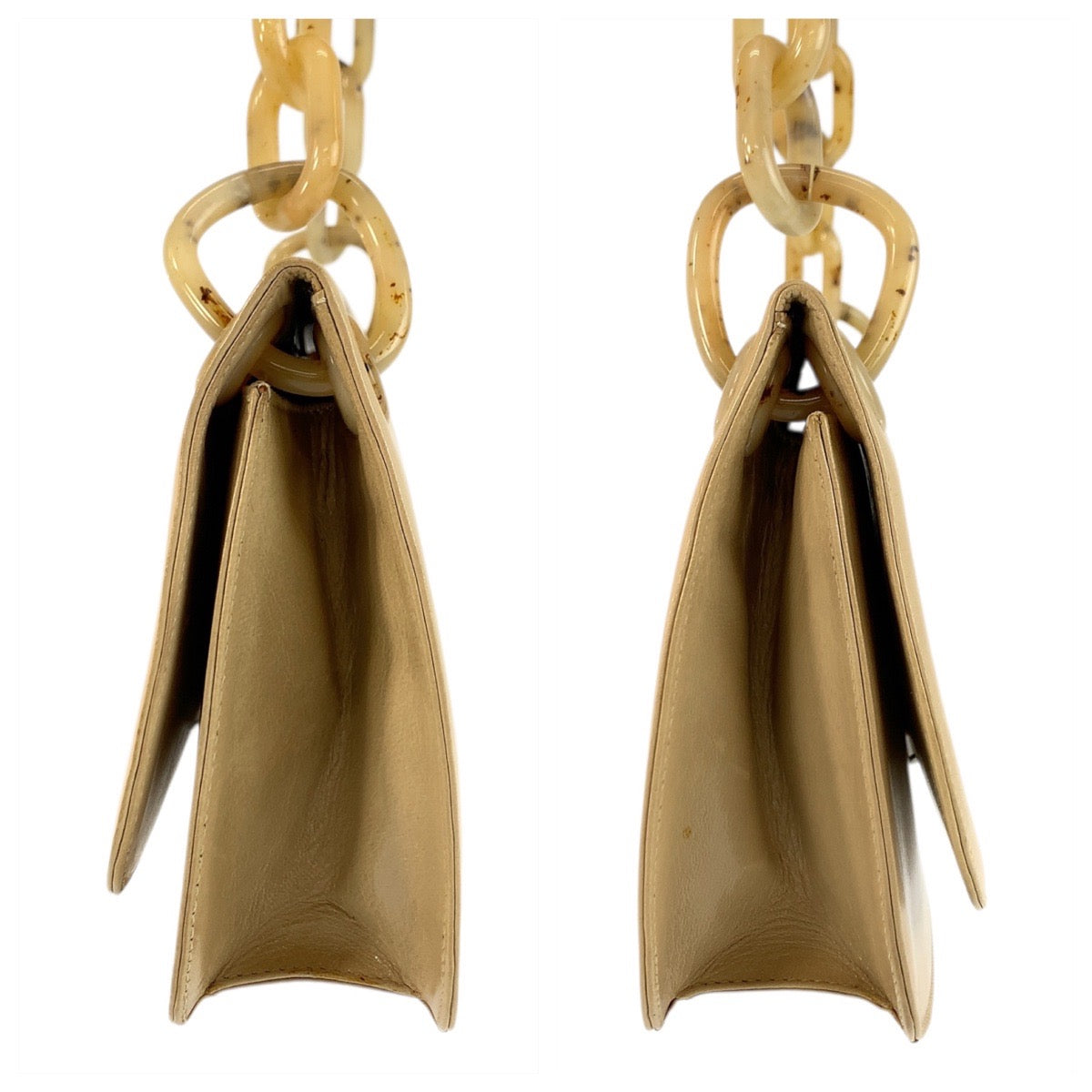 20886
PRADA プラダ ロゴ ベージュ レザー / プラスチック 77 ショルダーバッグ レディース ABP32