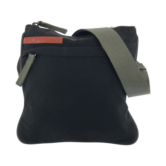 20887
PRADA SPORTS プラダスポーツ ブラック 黒 シルバー金具 ナイロン ショルダーバッグ ポシェット レディース ABP30