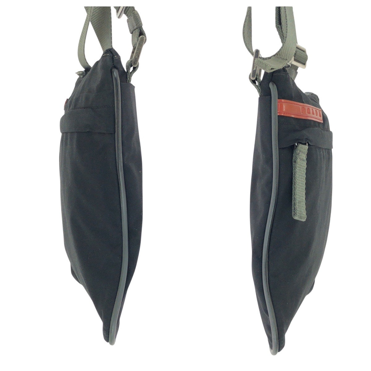 20887
PRADA SPORTS プラダスポーツ ブラック 黒 シルバー金具 ナイロン ショルダーバッグ ポシェット レディース ABP30