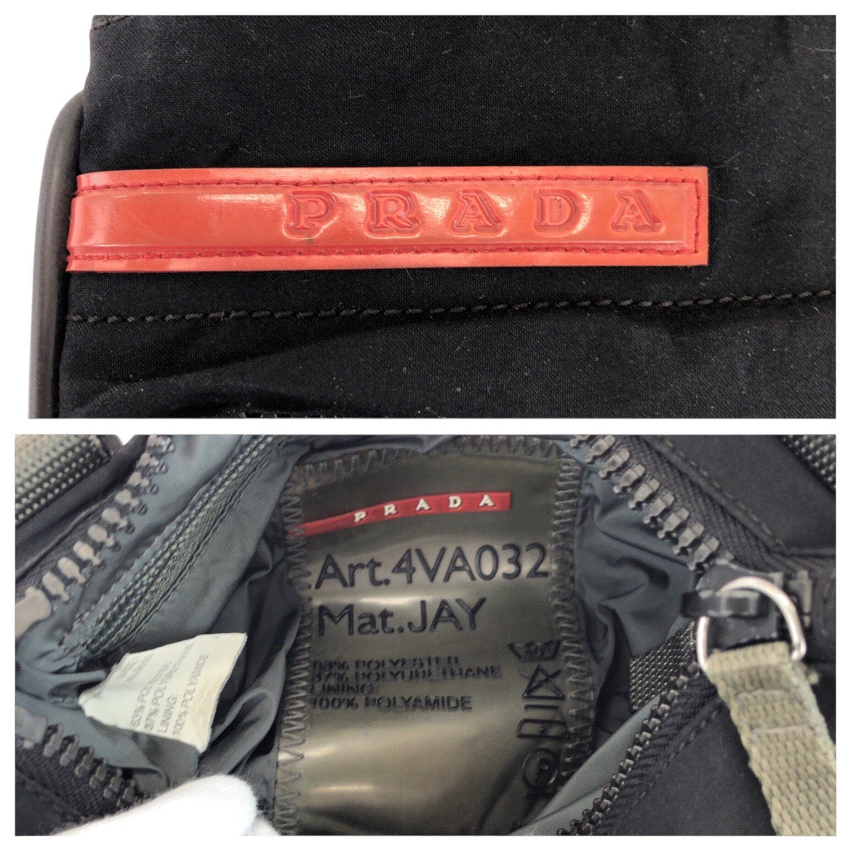 20887
PRADA SPORTS プラダスポーツ ブラック 黒 シルバー金具 ナイロン ショルダーバッグ ポシェット レディース ABP30