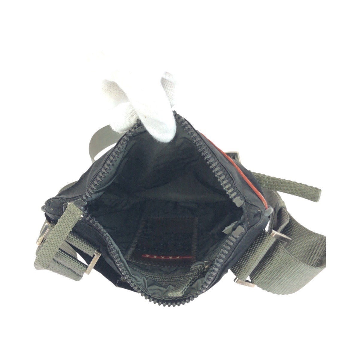 20887
PRADA SPORTS プラダスポーツ ブラック 黒 シルバー金具 ナイロン ショルダーバッグ ポシェット レディース ABP30