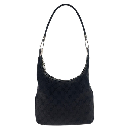 20888
GUCCI グッチ ブラック 黒 シルバー金具 GGキャンバス / レザー 001 3814 ショルダーバッグ レディース AB28