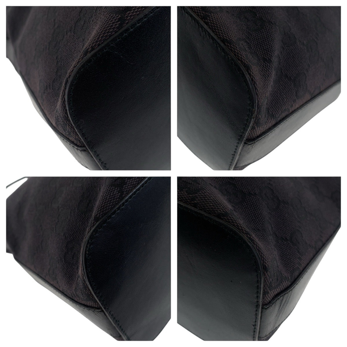 20888
GUCCI グッチ ブラック 黒 シルバー金具 GGキャンバス / レザー 001 3814 ショルダーバッグ レディース AB28