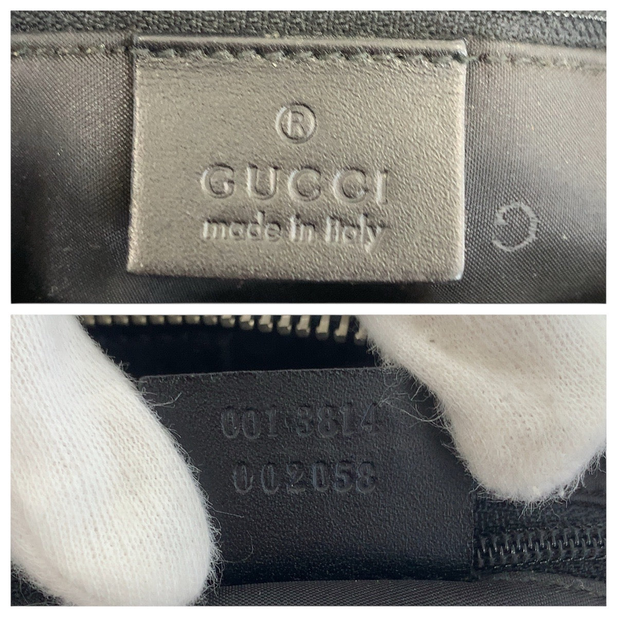 20888
GUCCI グッチ ブラック 黒 シルバー金具 GGキャンバス / レザー 001 3814 ショルダーバッグ レディース AB28