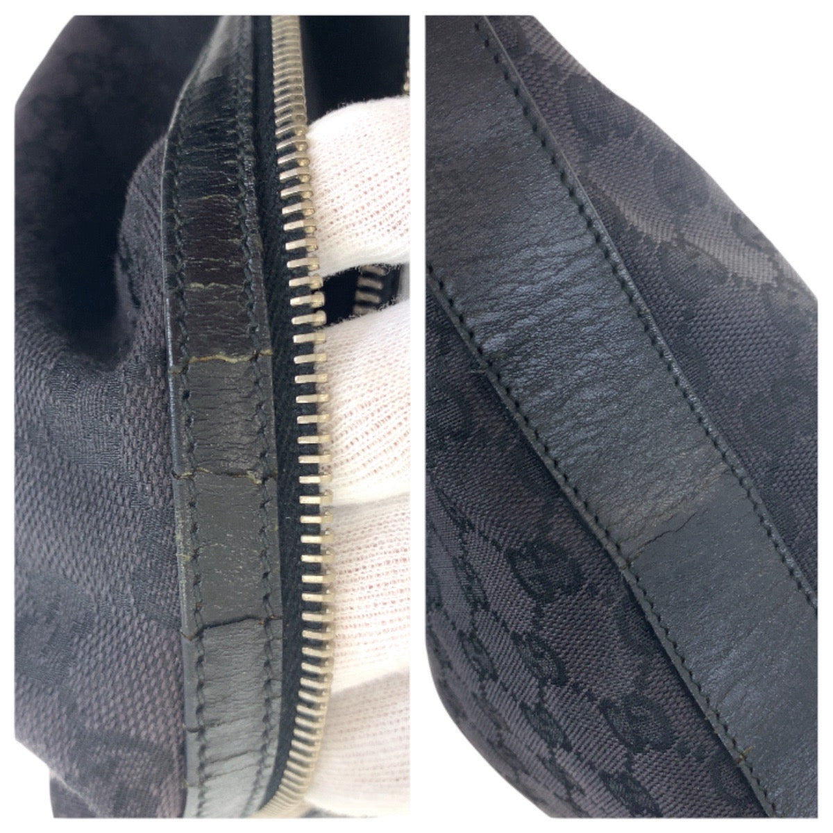 20888
GUCCI グッチ ブラック 黒 シルバー金具 GGキャンバス / レザー 001 3814 ショルダーバッグ レディース AB28