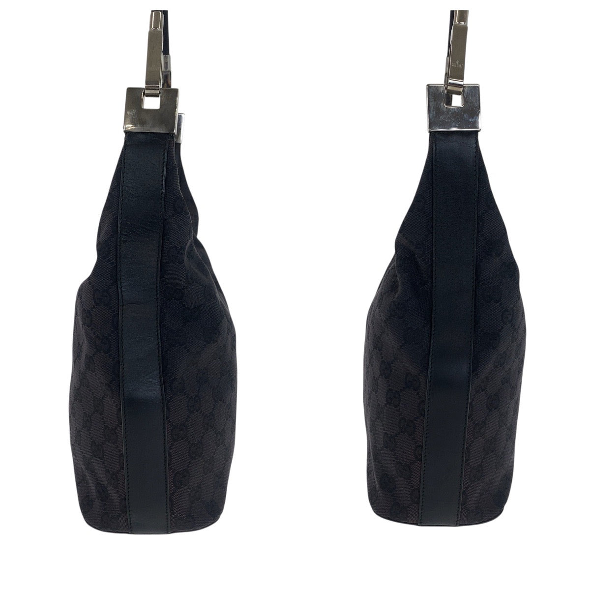 20888
GUCCI グッチ ブラック 黒 シルバー金具 GGキャンバス / レザー 001 3814 ショルダーバッグ レディース AB28