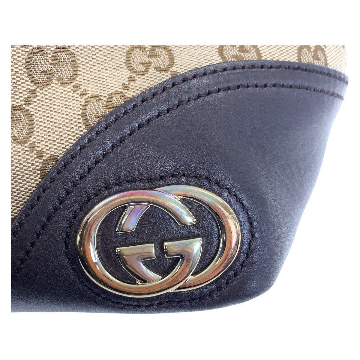 20891
GUCCI グッチ ニューブリット ベージュ ダークブラウン ゴールド金具 GGキャンバス / レザー 169946 トートバッグ ショルダーバッグ レディース ABP42