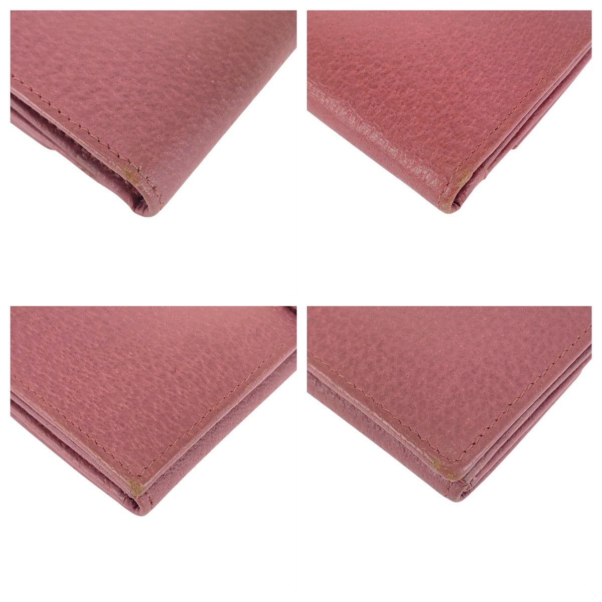 20893
GUCCI グッチ ピンク シルバー金具 レザー 143689 長財布 ロングウォレット レディース AB10