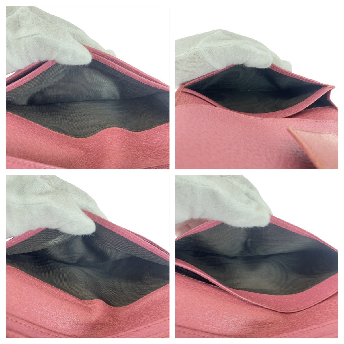 20893
GUCCI グッチ ピンク シルバー金具 レザー 143689 長財布 ロングウォレット レディース AB10