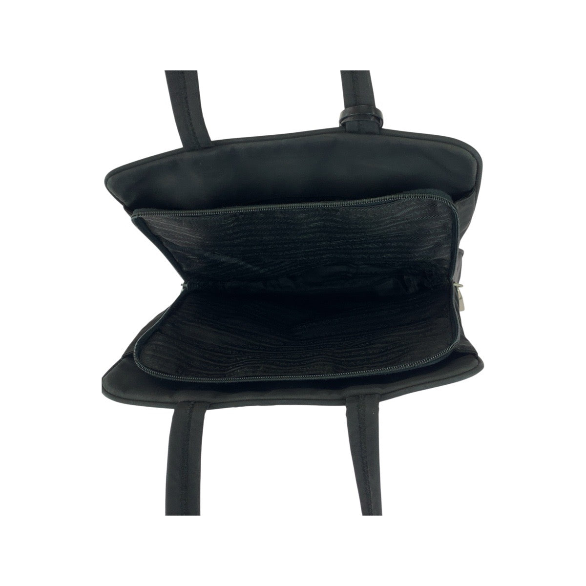 20895
PRADA プラダ テスート 三角ロゴプレート ブラック 黒 シルバー金具 ナイロン トートバッグ ハンドバッグ レディース AB35