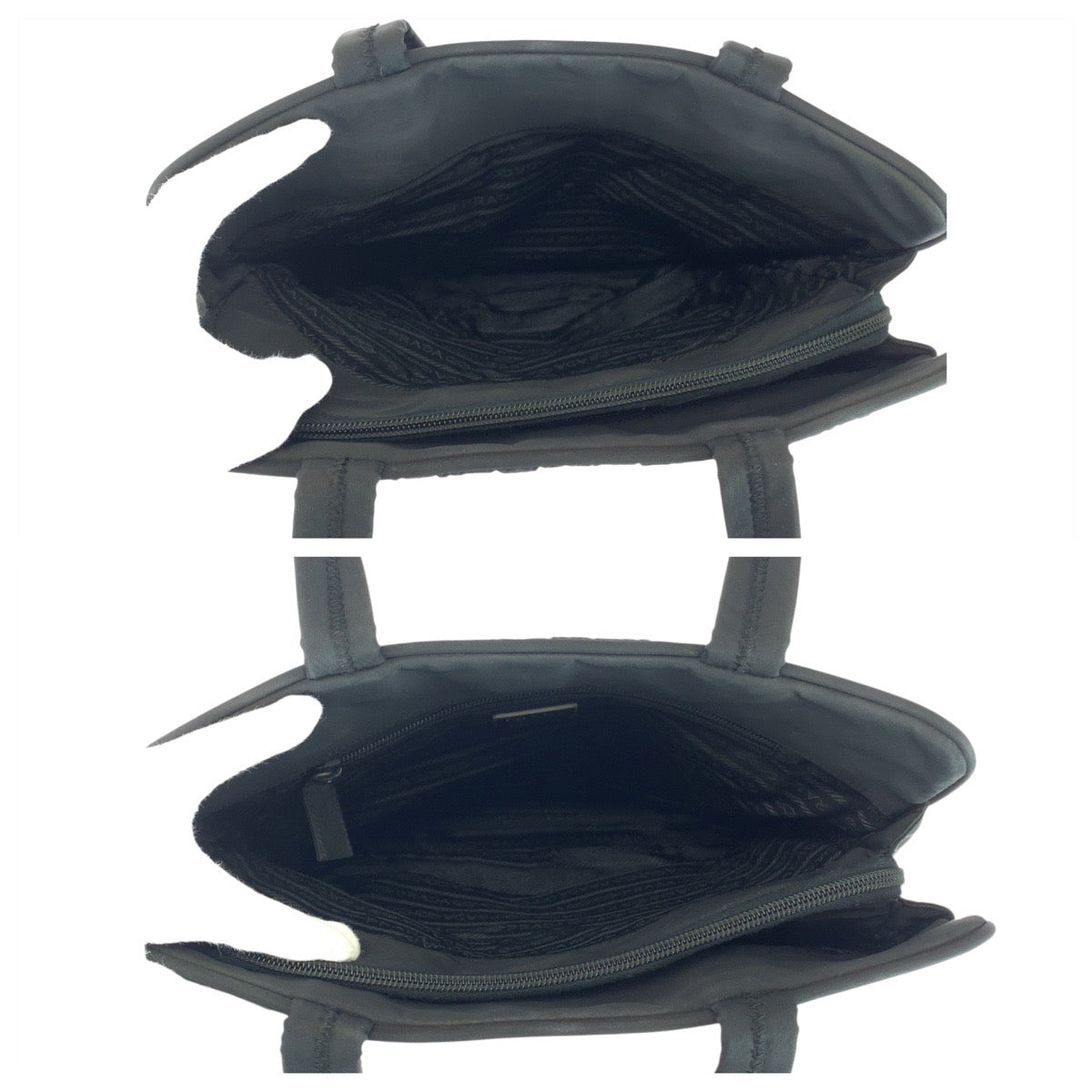 20895
PRADA プラダ テスート 三角ロゴプレート ブラック 黒 シルバー金具 ナイロン トートバッグ ハンドバッグ レディース AB35