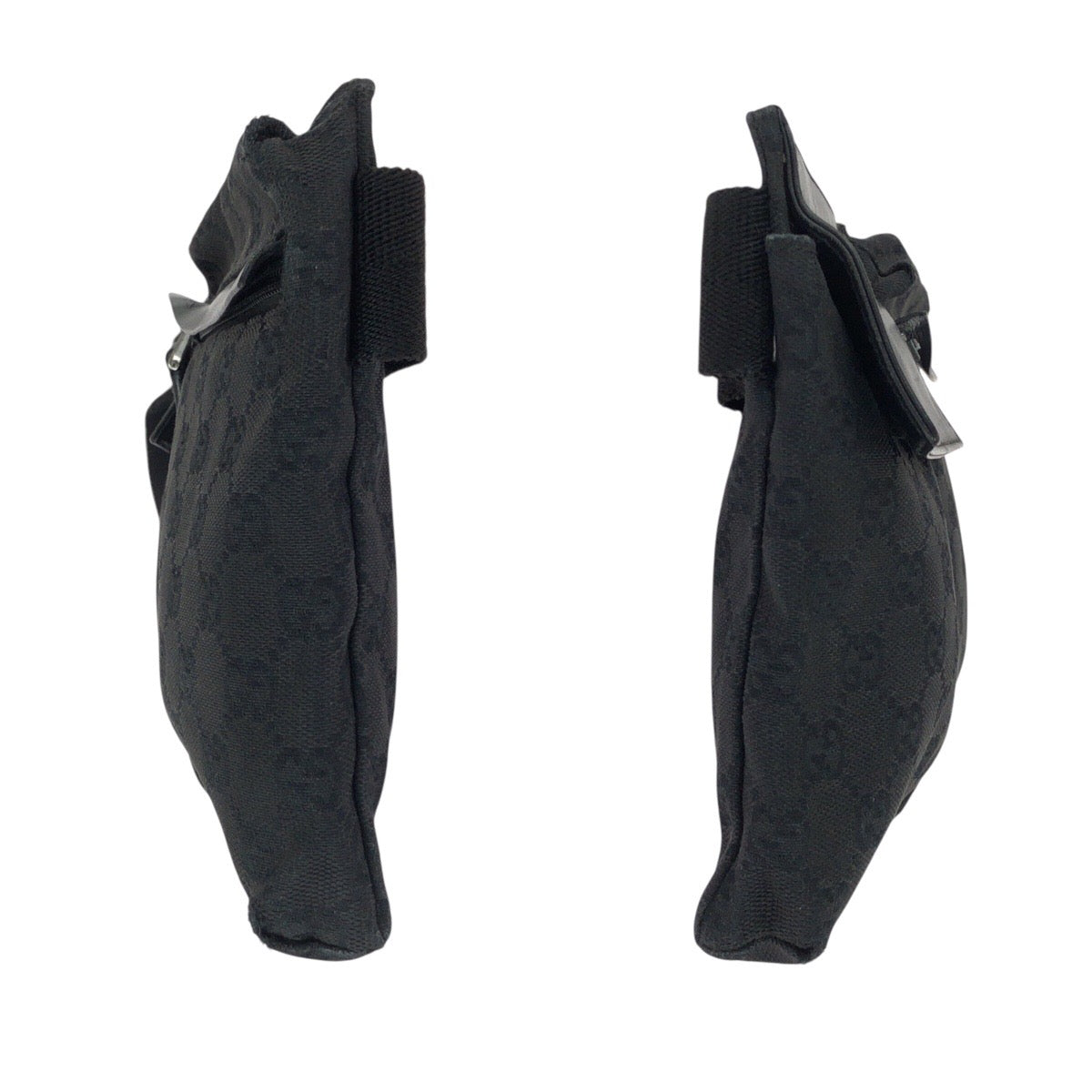 20897
GUCCI グッチ ブラック 黒 シルバー金具 GGキャンバス / レザー 28566 ボディバッグ ウエストバッグ レディース AB35