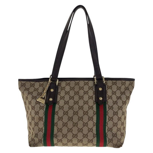 20898
GUCCI グッチ シェリーライン ベージュ ブラウン ゴールド金具 GGキャンバス / レザー 137396 トートバッグ ショルダーバッグ レディース B23