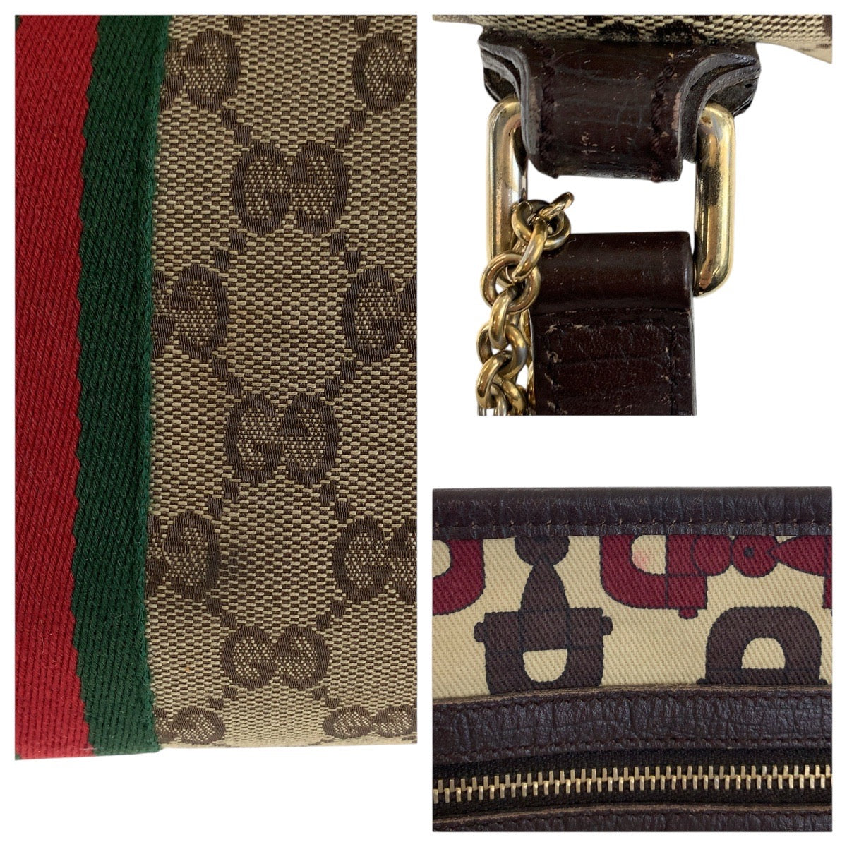 20898
GUCCI グッチ シェリーライン ベージュ ブラウン ゴールド金具 GGキャンバス / レザー 137396 トートバッグ ショルダーバッグ レディース B23