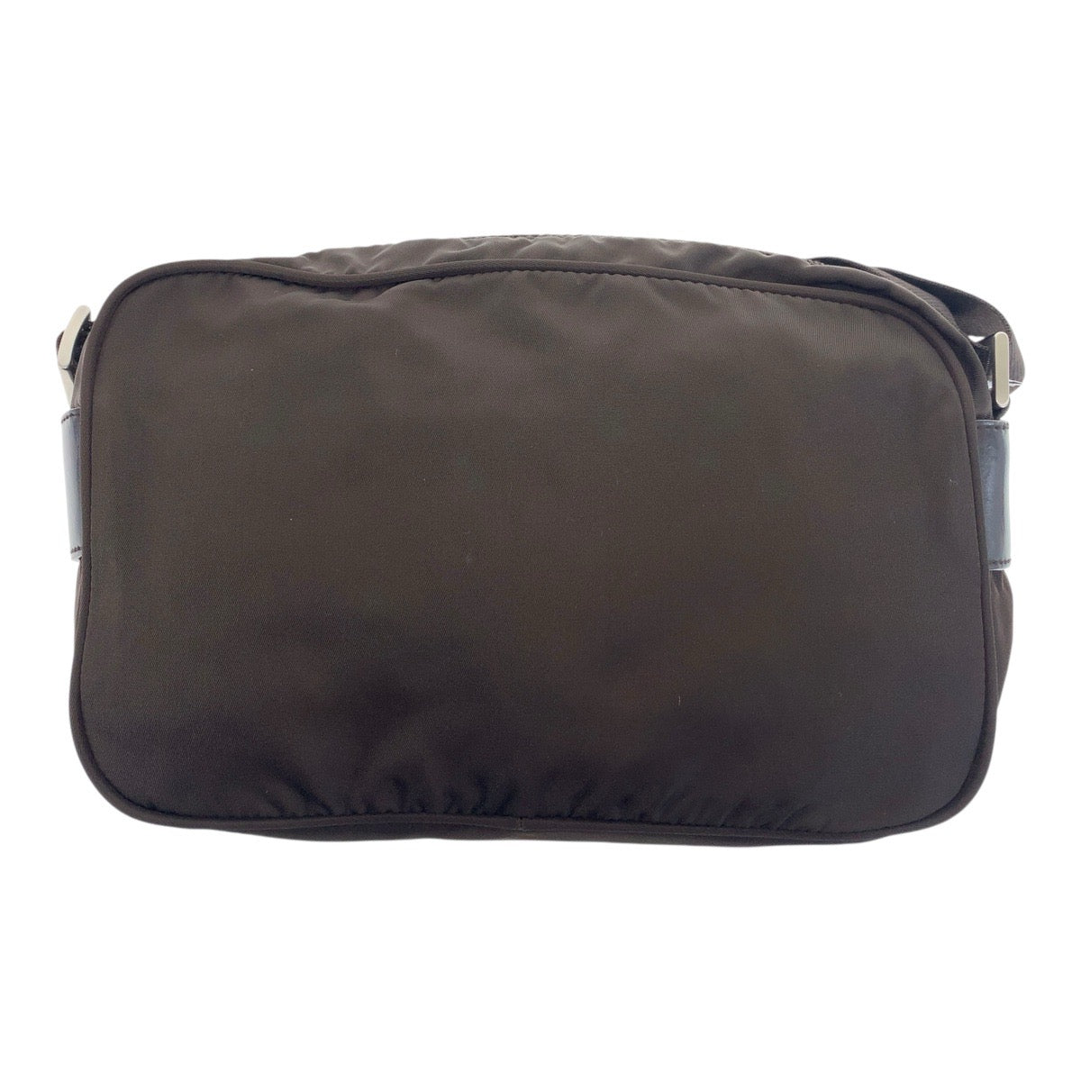 20899
PRADA プラダ テスート 三角ロゴプレート ブラウン シルバー金具 ナイロン / レザー ショルダーバッグ ポシェット レディース ABP42