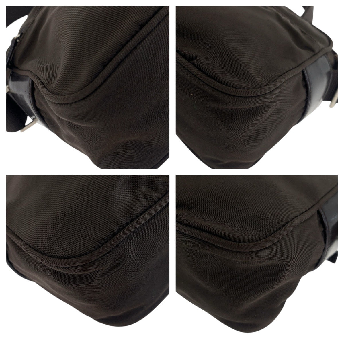 20899
PRADA プラダ テスート 三角ロゴプレート ブラウン シルバー金具 ナイロン / レザー ショルダーバッグ ポシェット レディース ABP42