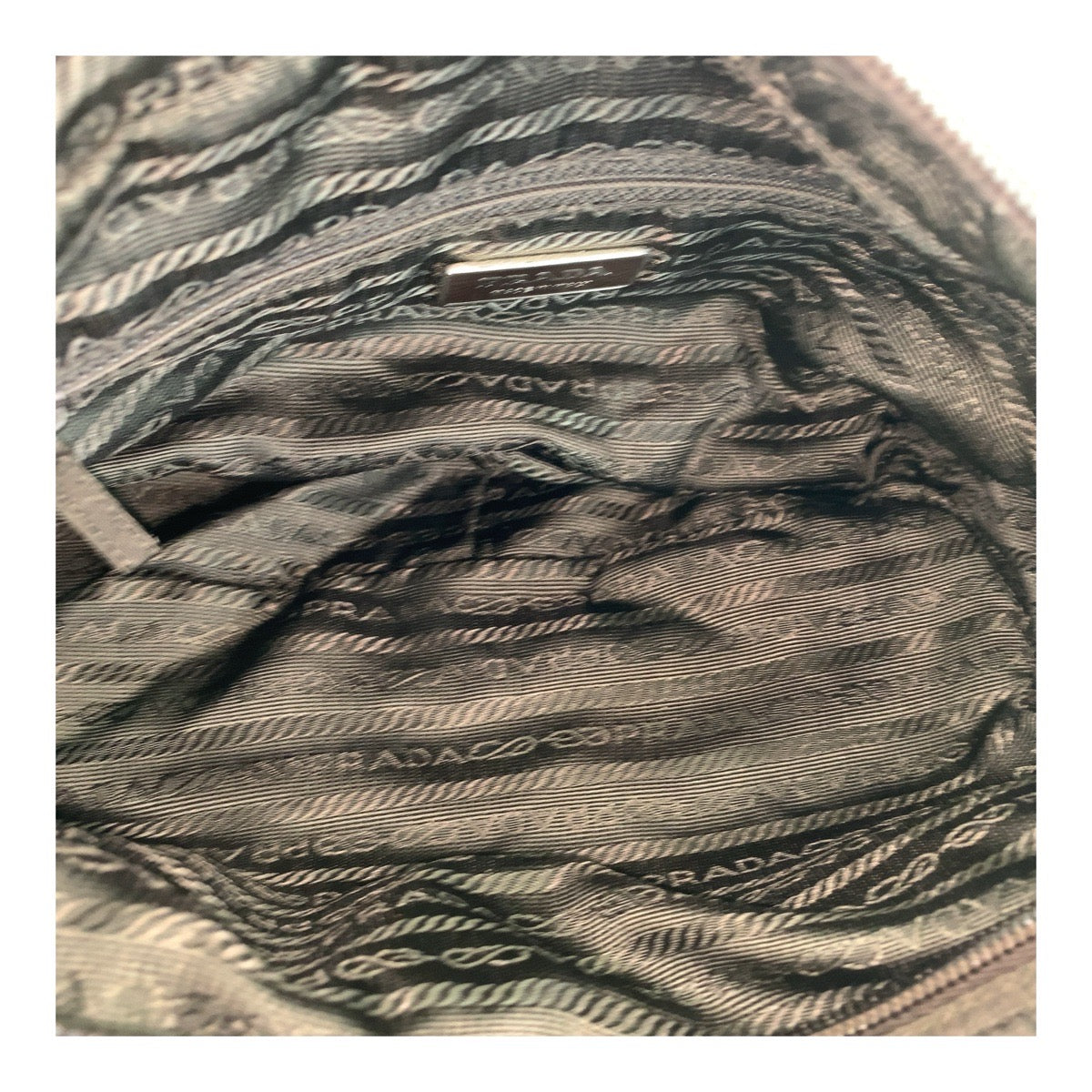 20899
PRADA プラダ テスート 三角ロゴプレート ブラウン シルバー金具 ナイロン / レザー ショルダーバッグ ポシェット レディース ABP42