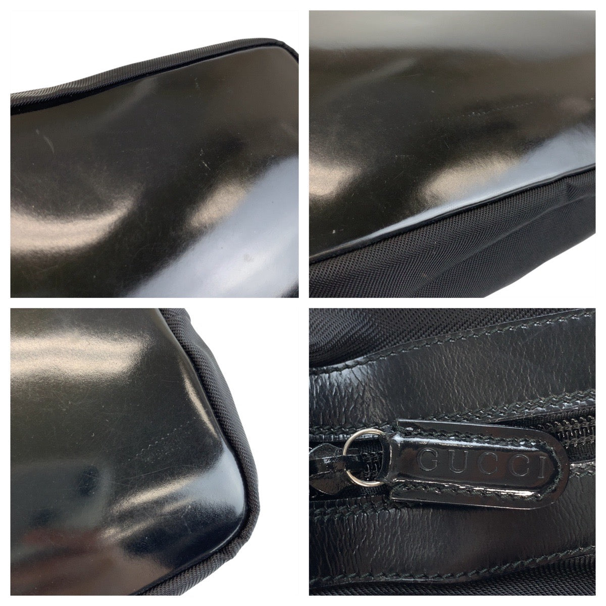 20901
GUCCI グッチ バンブー ブラック 黒 シルバー金具 ナイロン 000 2214 0531 ショルダーバッグ レディース A32