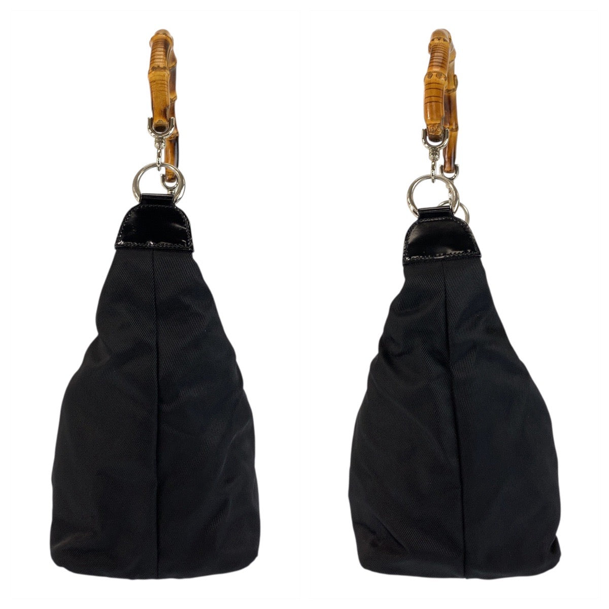 20901
GUCCI グッチ バンブー ブラック 黒 シルバー金具 ナイロン 000 2214 0531 ショルダーバッグ レディース A32