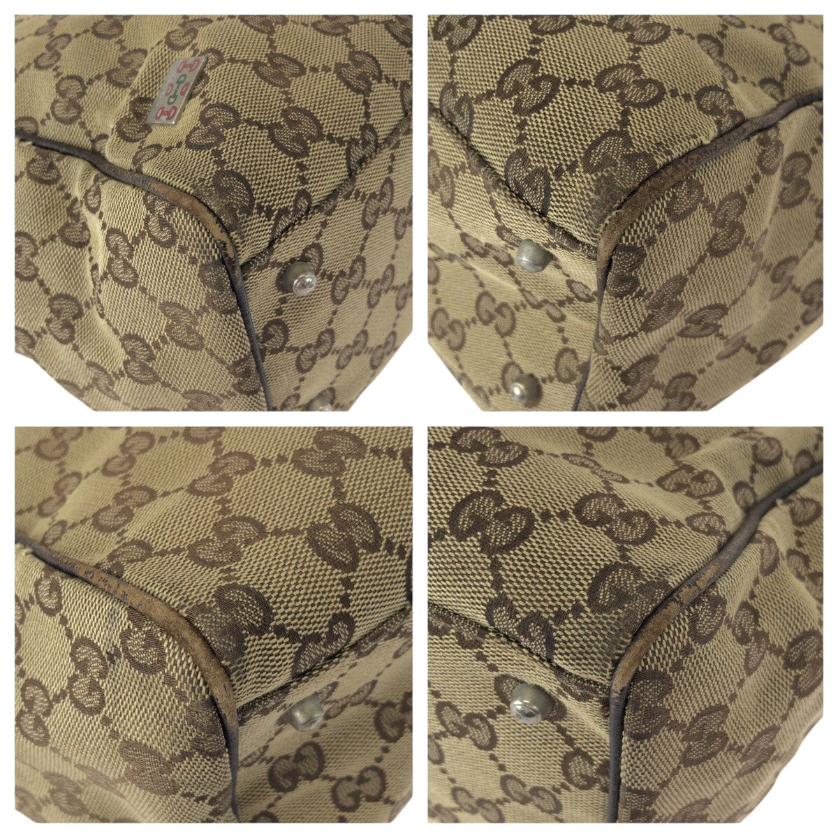 20902
GUCCI グッチ シェリーライン GG柄 ベージュ シルバー金具 GGキャンバス / レザー 145758 トートバッグ ショルダーバッグ レディース AB21