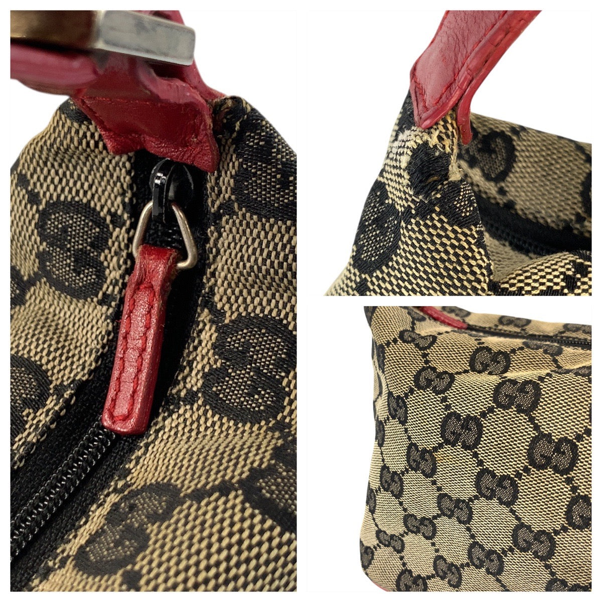 20903
GUCCI グッチ ベージュ レッド GGキャンバス / レザー 039 1147 ハンドバッグ アクセサリーポーチ レディース ABP35