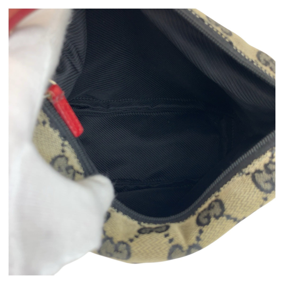 20903
GUCCI グッチ ベージュ レッド GGキャンバス / レザー 039 1147 ハンドバッグ アクセサリーポーチ レディース ABP35