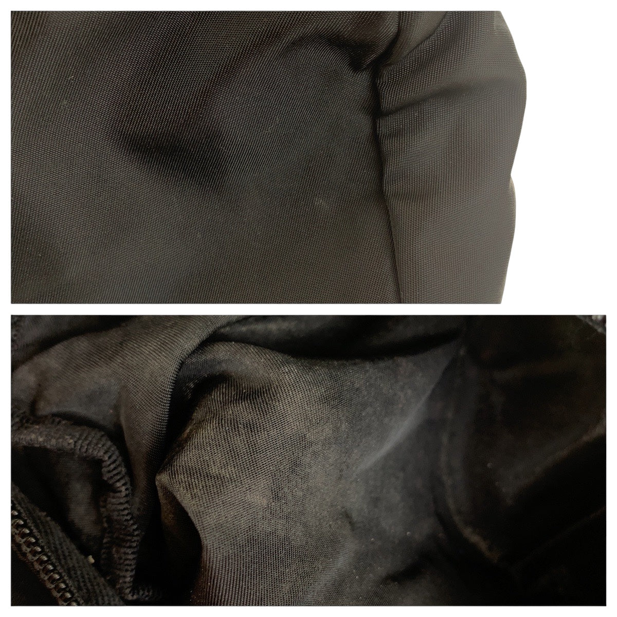 20904
PRADA プラダ テスート 三角ロゴプレート ブラック 黒 シルバー金具 ナイロン ポーチ メイクポーチ レディース ABP15