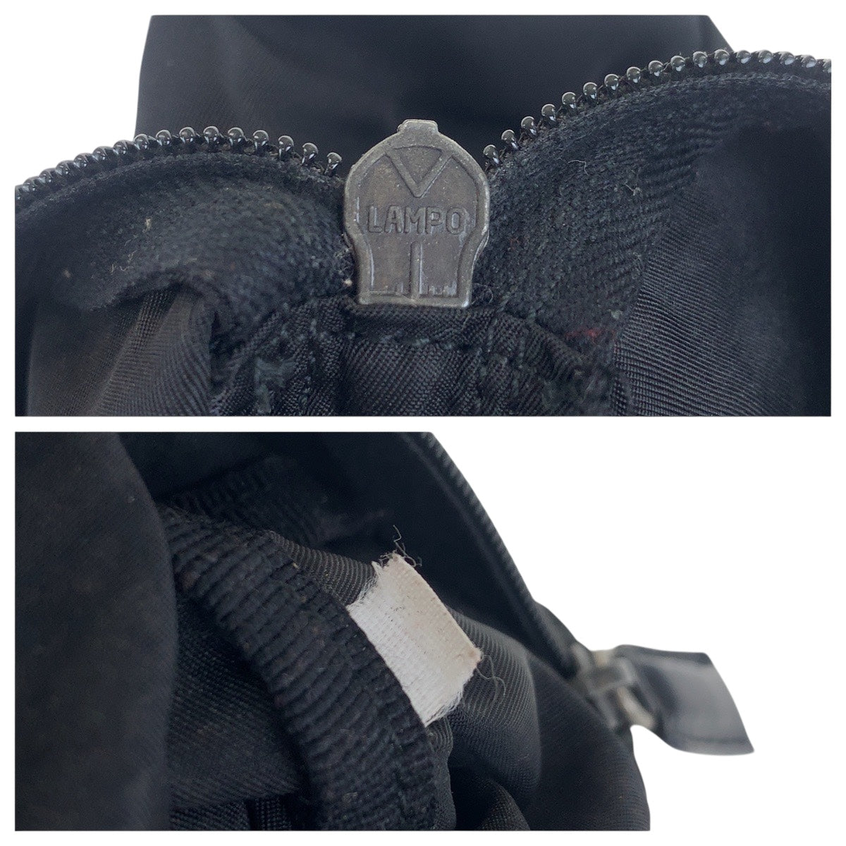 20904
PRADA プラダ テスート 三角ロゴプレート ブラック 黒 シルバー金具 ナイロン ポーチ メイクポーチ レディース ABP15