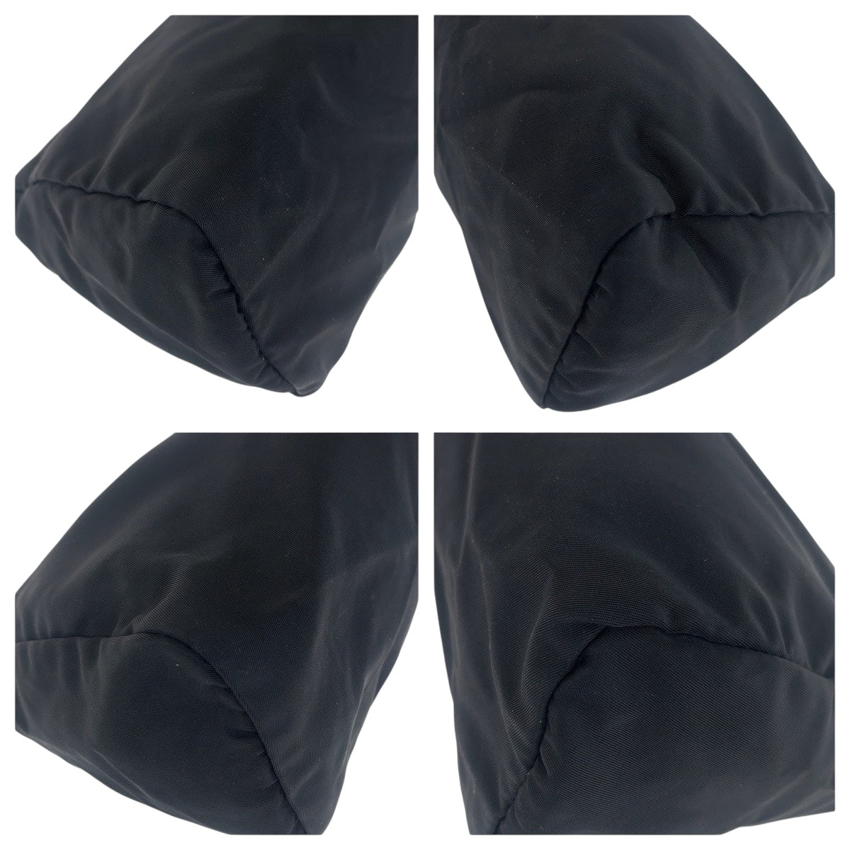 20904
PRADA プラダ テスート 三角ロゴプレート ブラック 黒 シルバー金具 ナイロン ポーチ メイクポーチ レディース ABP15