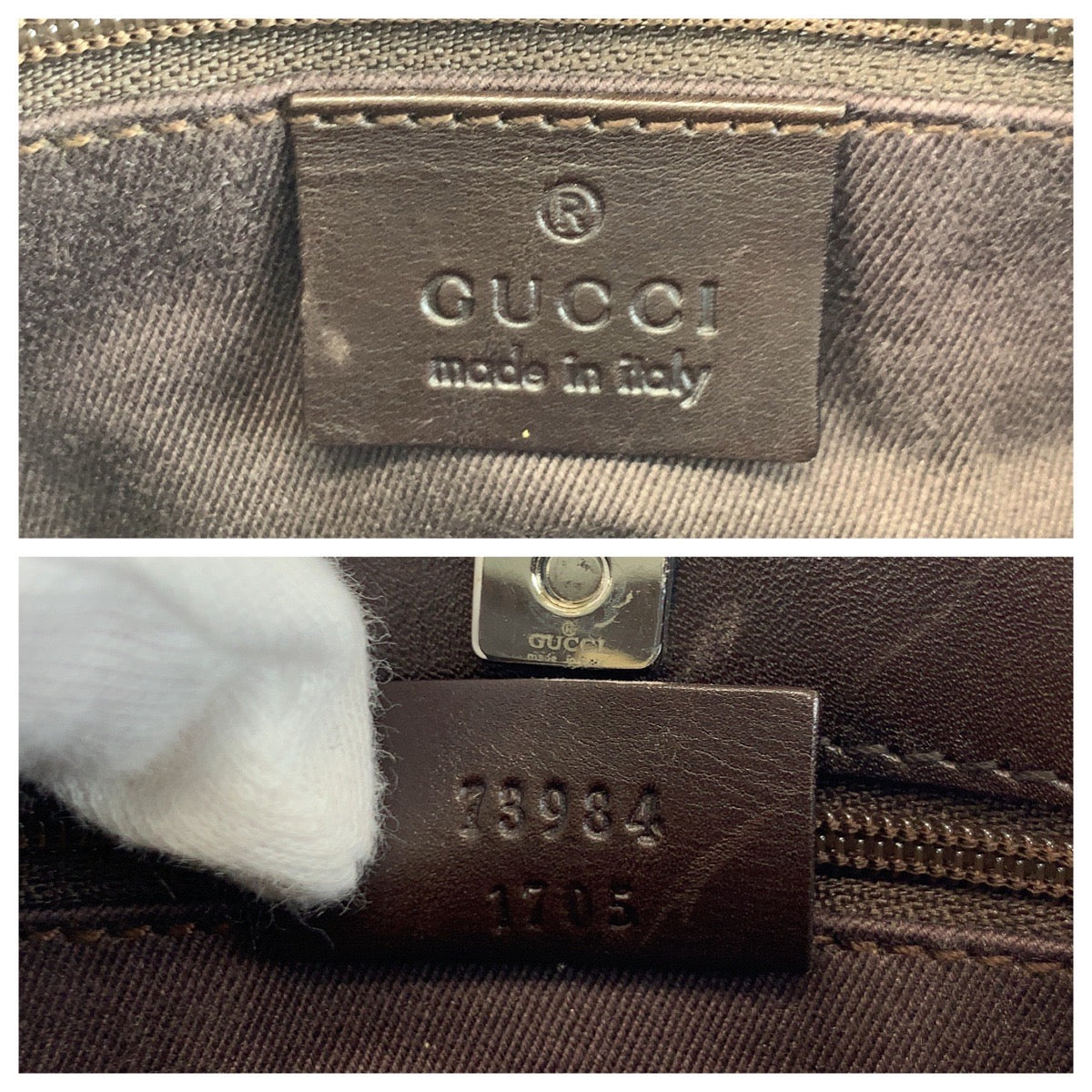 20905
GUCCI グッチ ブラウン シルバー金具 GGキャンバス / レザー 73984 ハンドバッグ ミニトートバッグ レディース AB35
