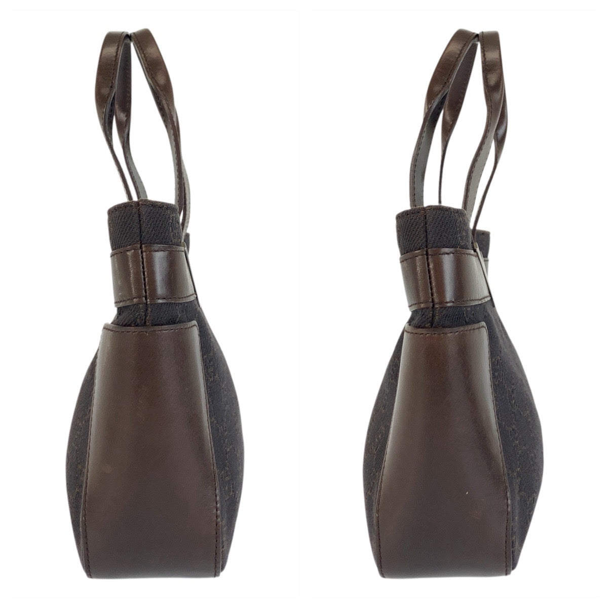 20905
GUCCI グッチ ブラウン シルバー金具 GGキャンバス / レザー 73984 ハンドバッグ ミニトートバッグ レディース AB35