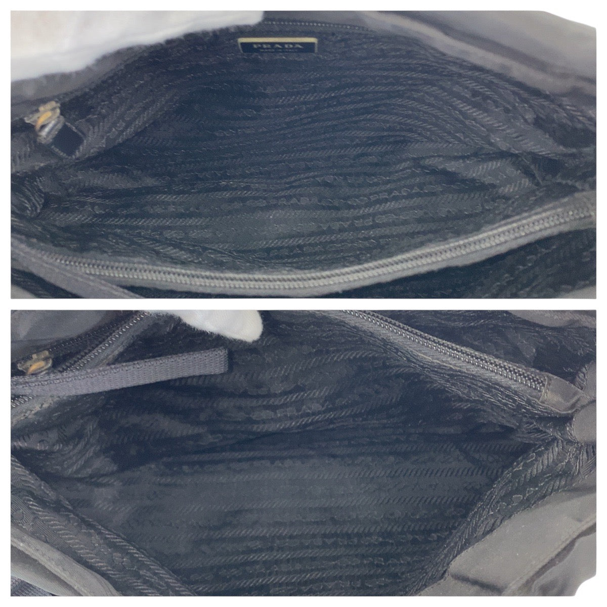 20911
PRADA プラダ テスート 三角ロゴプレート ブラック 黒 シルバー金具 ナイロン / レザー ショルダーバッグ レディース AB30