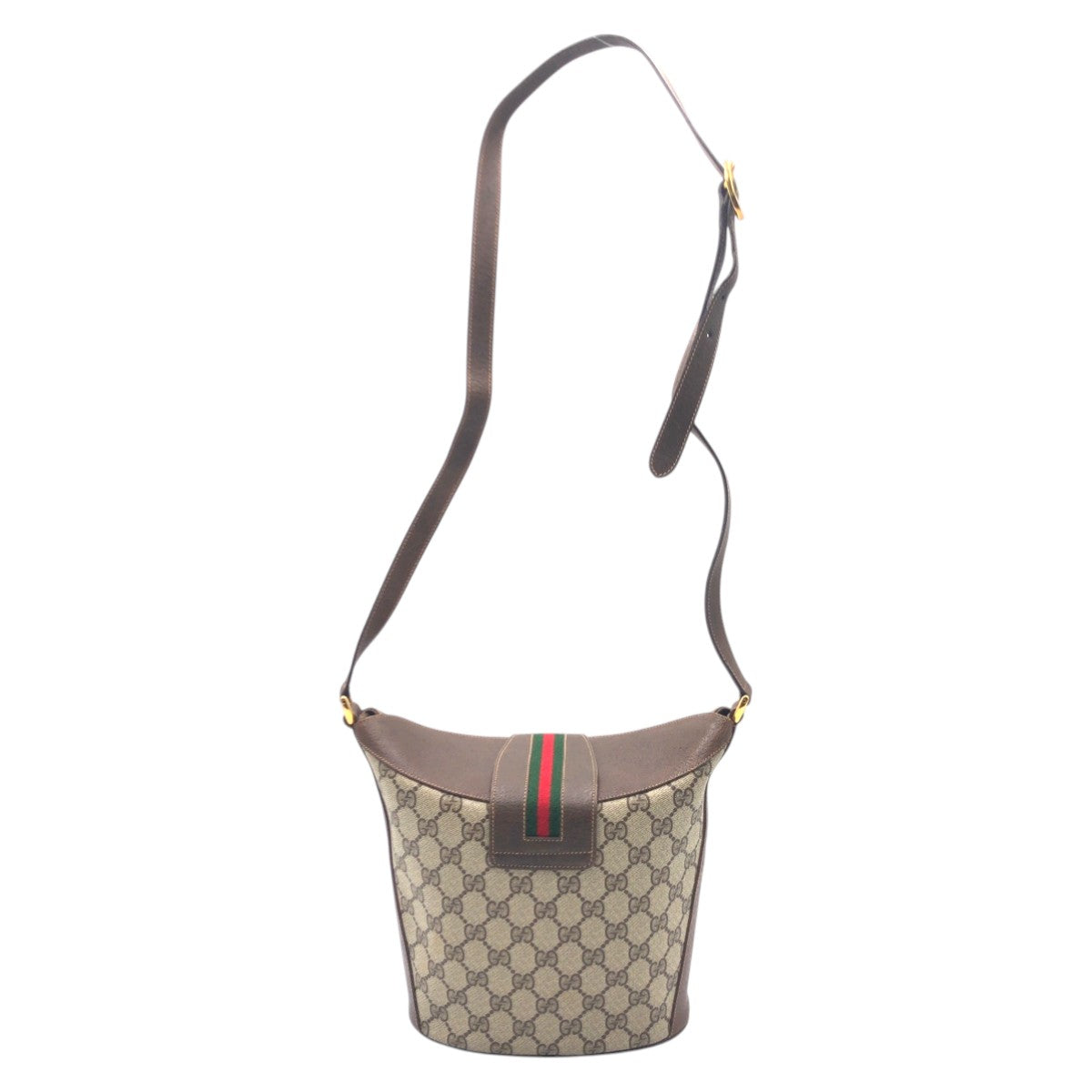 20912
GUCCI グッチ ヴィンテージ シャリーライン オールドグッチ ブラウン PVC 904.02 ショルダーバッグ ポシェット レディース AB42