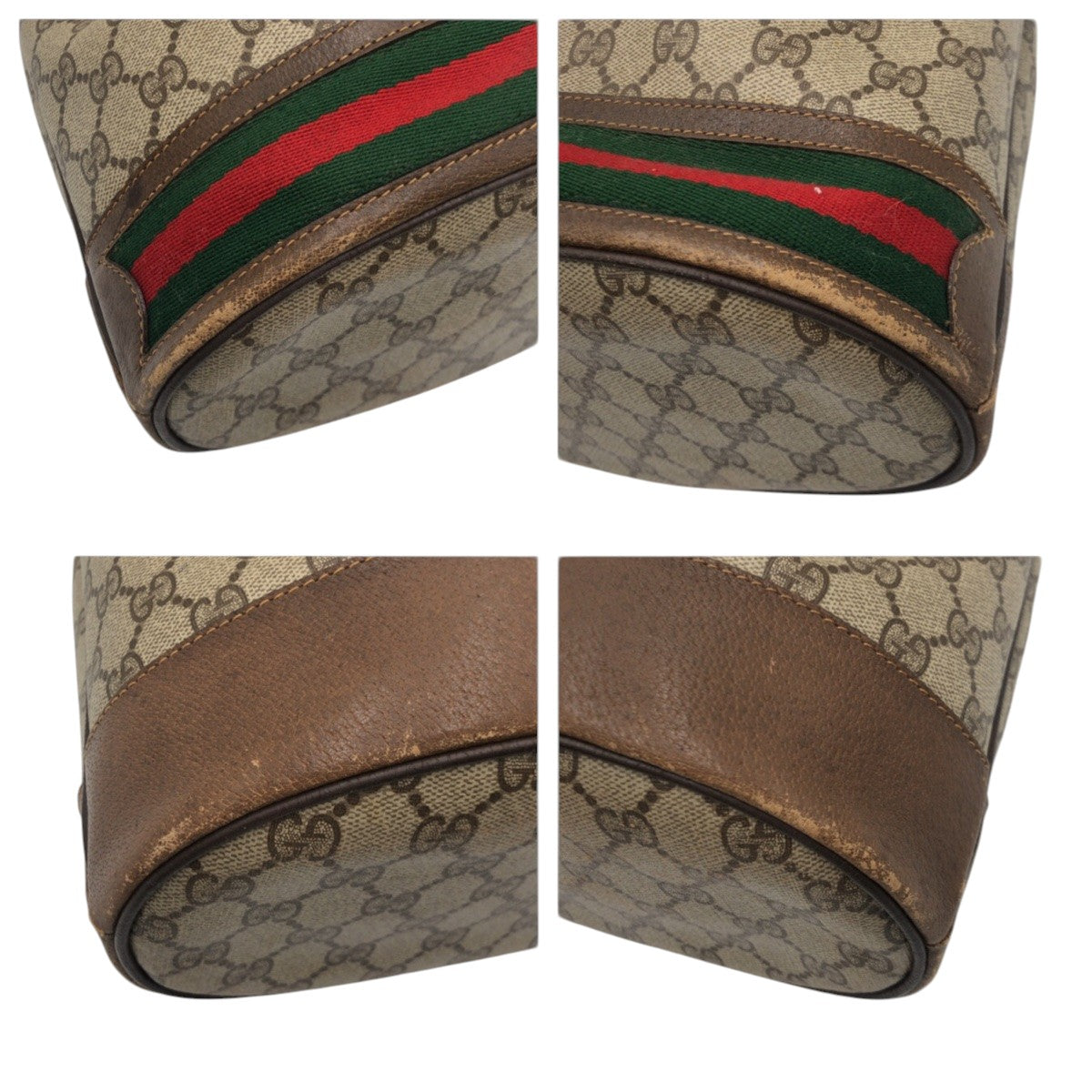 20914
GUCCI グッチ ヴィンテージ オールドグッチ シェリーライン GG ブラウン PVC 41.02 巾着 ショルダーバッグ レディース AB42