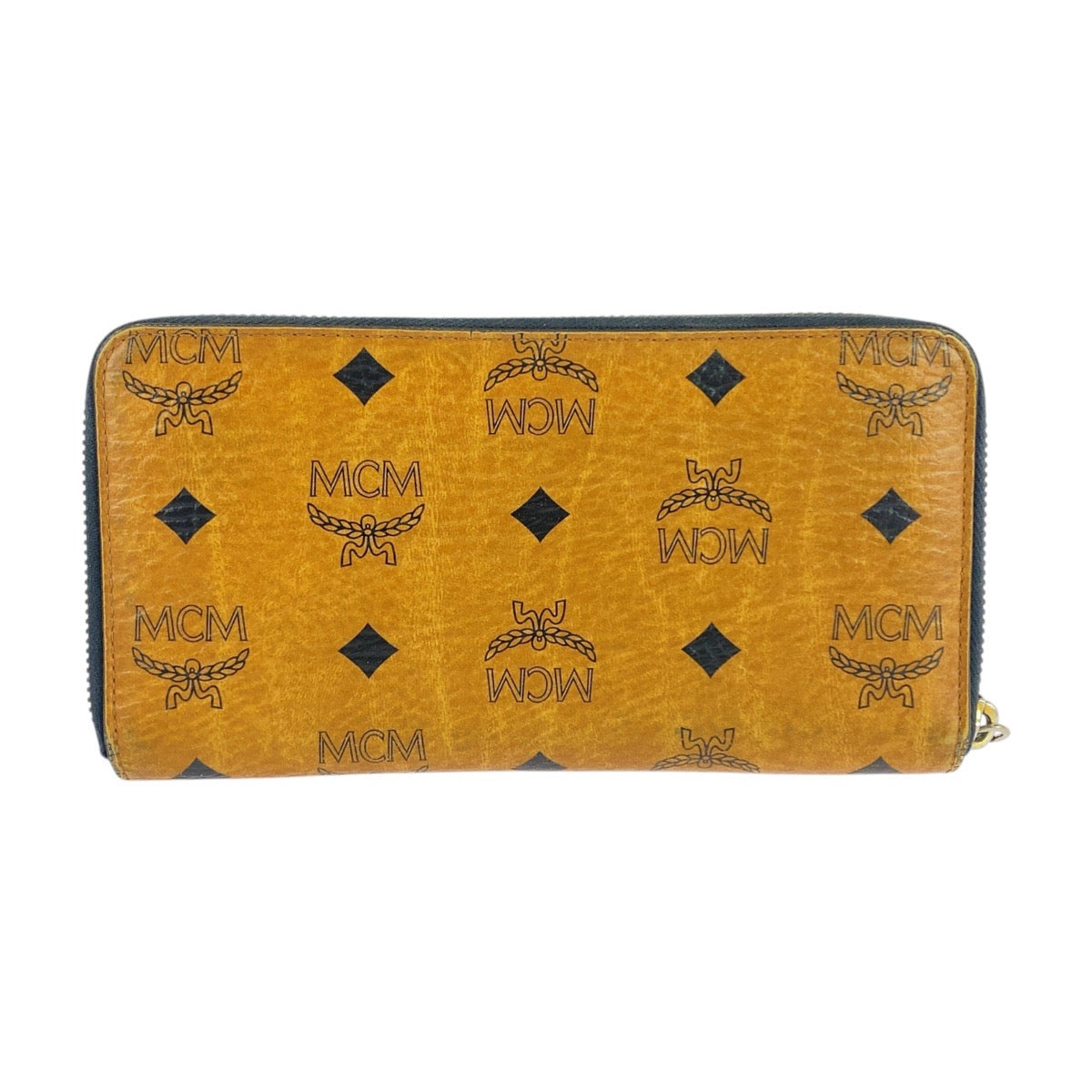 20917
MCM エム シー エム ヴィセトス スタッズ ブラウン キャメル ゴールド金具 レザー 10151306 長財布 ロングウォレット メンズ AB11