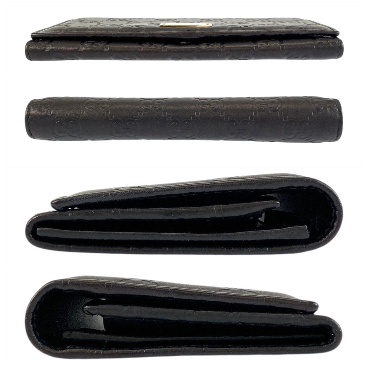 20918
GUCCI グッチ グッチシマ ブラック 黒 ゴールド金具 レザー 244946 長財布 ロングウォレット レディース A28