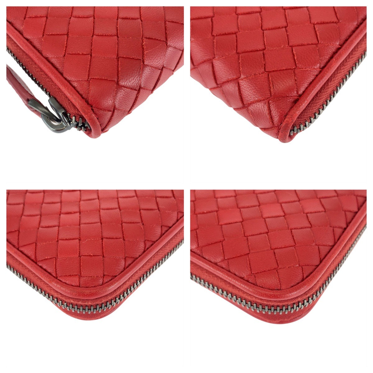 20923
BOTTEGAVENETA ボッテガヴェネタ イントレチャート レッド レザー BO6858141W 長財布 ロングウォレット レディース A30