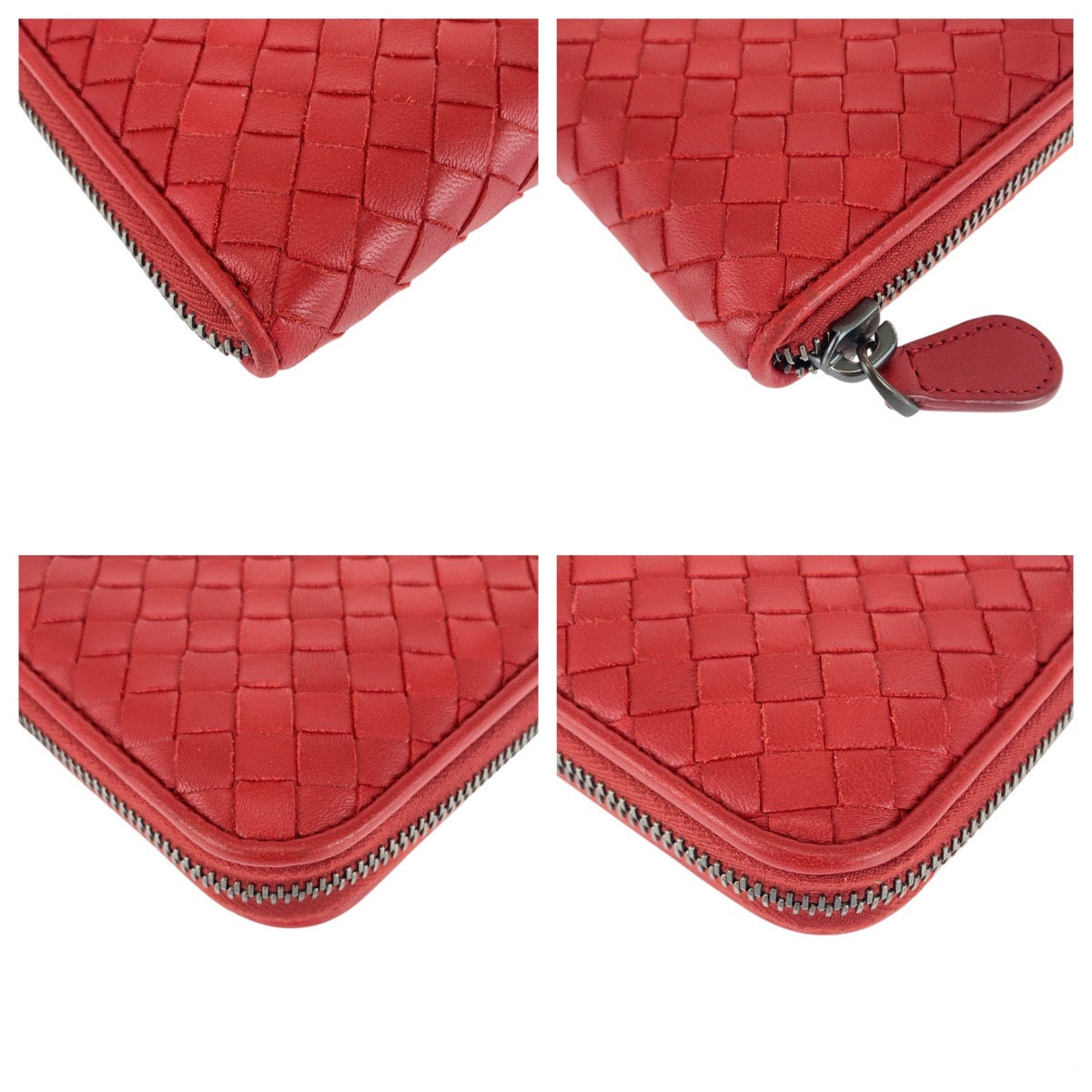 20923
BOTTEGAVENETA ボッテガヴェネタ イントレチャート レッド レザー BO6858141W 長財布 ロングウォレット レディース A30