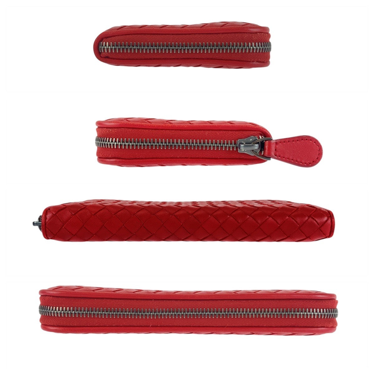 20923
BOTTEGAVENETA ボッテガヴェネタ イントレチャート レッド レザー BO6858141W 長財布 ロングウォレット レディース A30