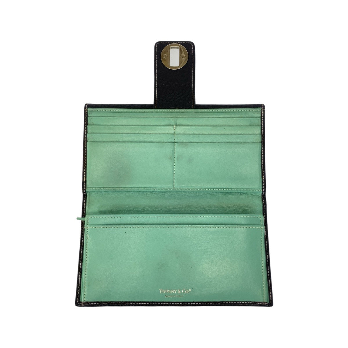 20924
TIFFANY&Co. ティファニー ブラック 黒 ティファニーブルー レザー H30963G 長財布 ロングウォレット レディース AB21