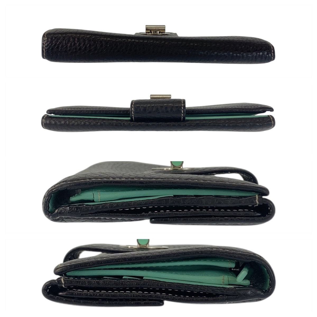 20924
TIFFANY&Co. ティファニー ブラック 黒 ティファニーブルー レザー H30963G 長財布 ロングウォレット レディース AB21