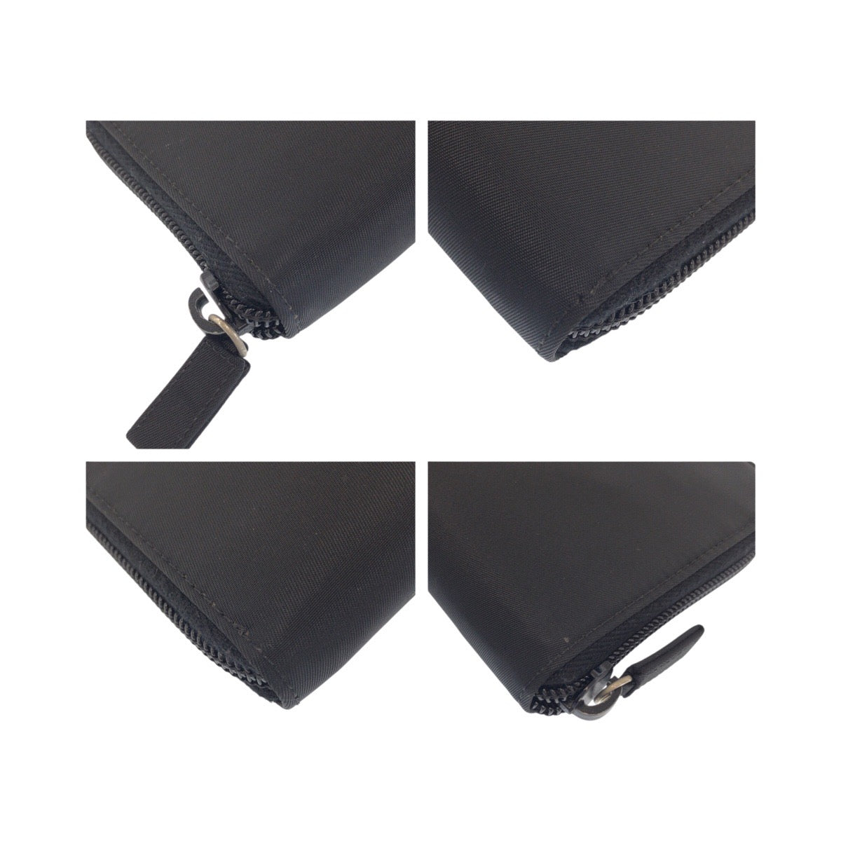 20925
PRADA プラダ テスート サフィアーノ 三角ロゴプレート ブラック 黒 シルバー金具 ナイロン / レザー 長財布 ラウンドファスナー レディース A28